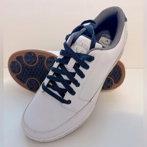 Callaway Men's White and Blue Sneakers